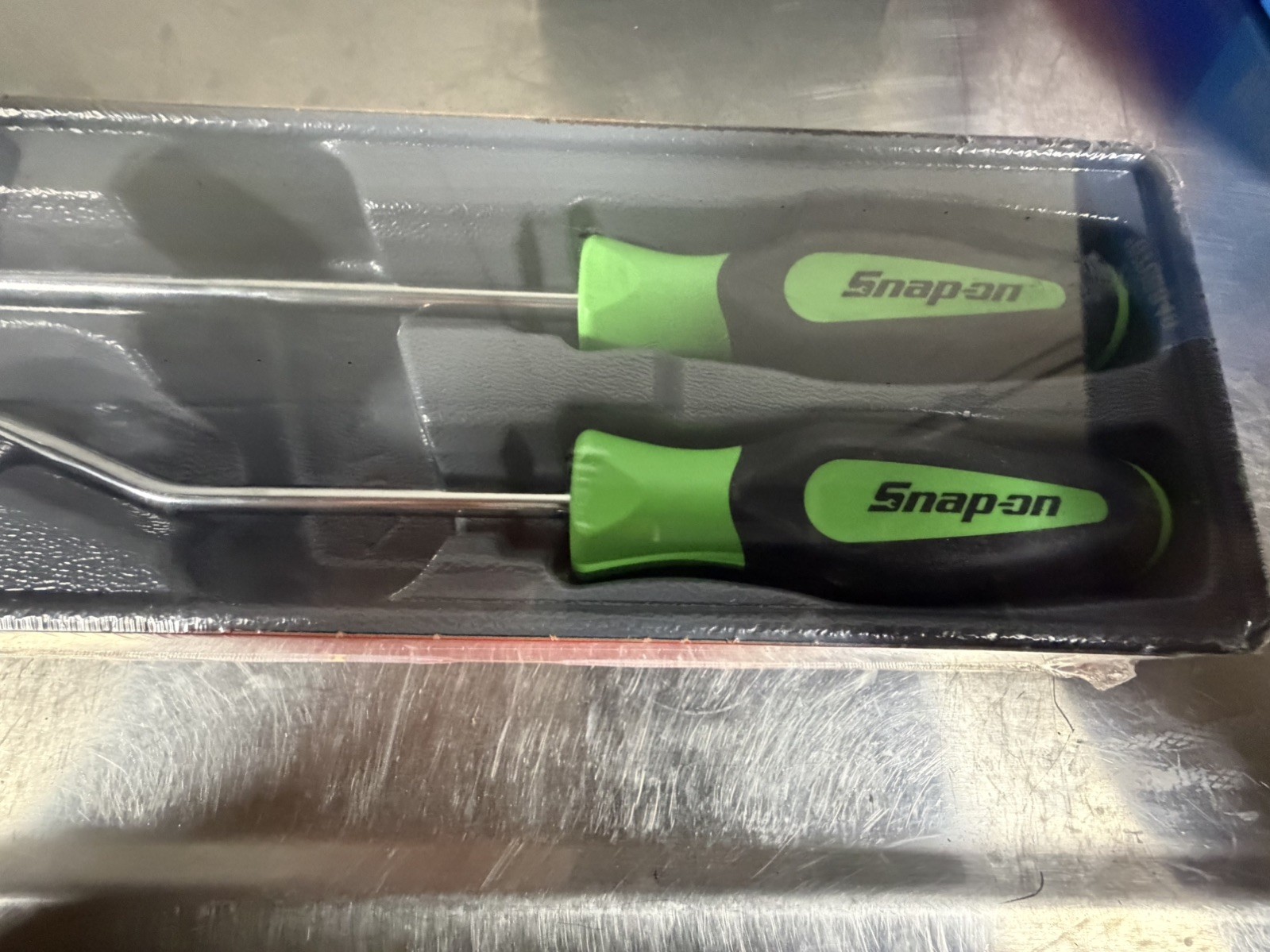NEW Snap On 2-pc Soft Grip GREEN Radiator Hose Pick Set SGRHT2BG