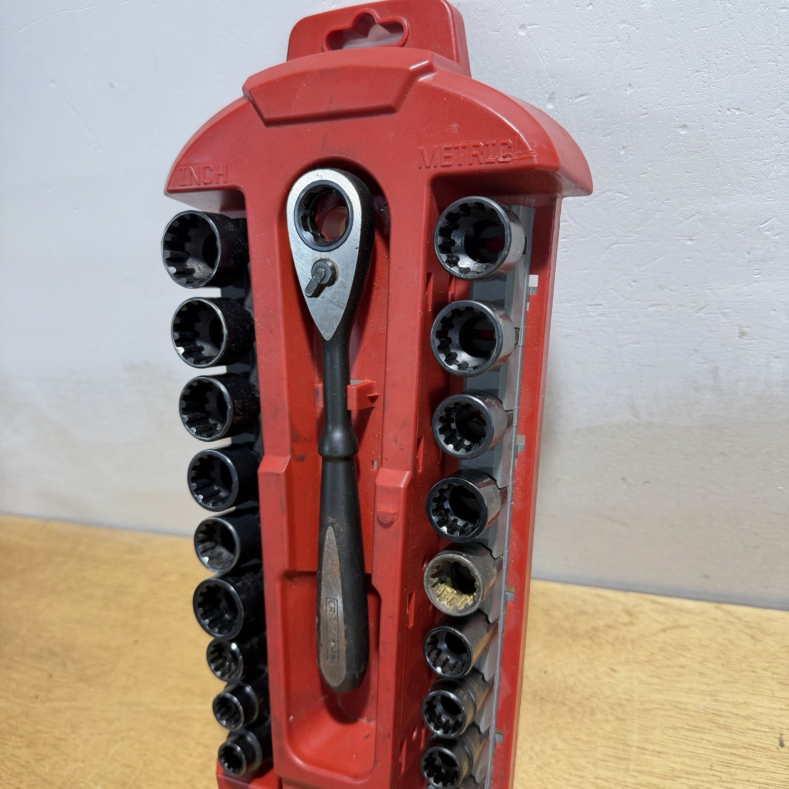 Sears Craftsman Metric SAE Max Axess Socket Set Pass Through 19pc 31415L-AC