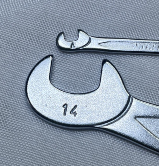 Set Carl Walter Germany 4mm & 14mm Double Open-End Spanner Wrench Elektro 160