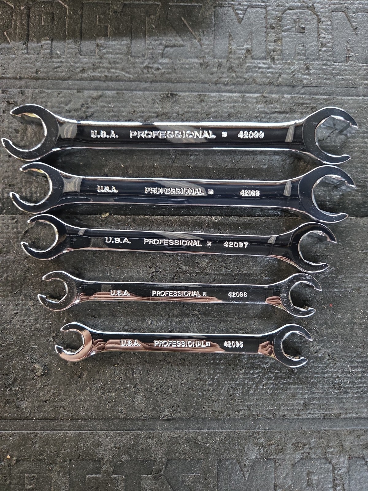 Craftsman Professional USA NOS 5 Piece Metric Flare Nut Wrench Set 9-42013
