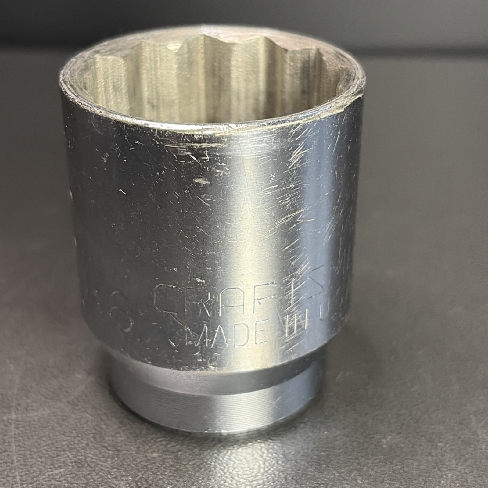 Vintage Craftsman V-Series 47551 1-7/16″ – 1/2″ Drive 12-Point Socket — USA Made