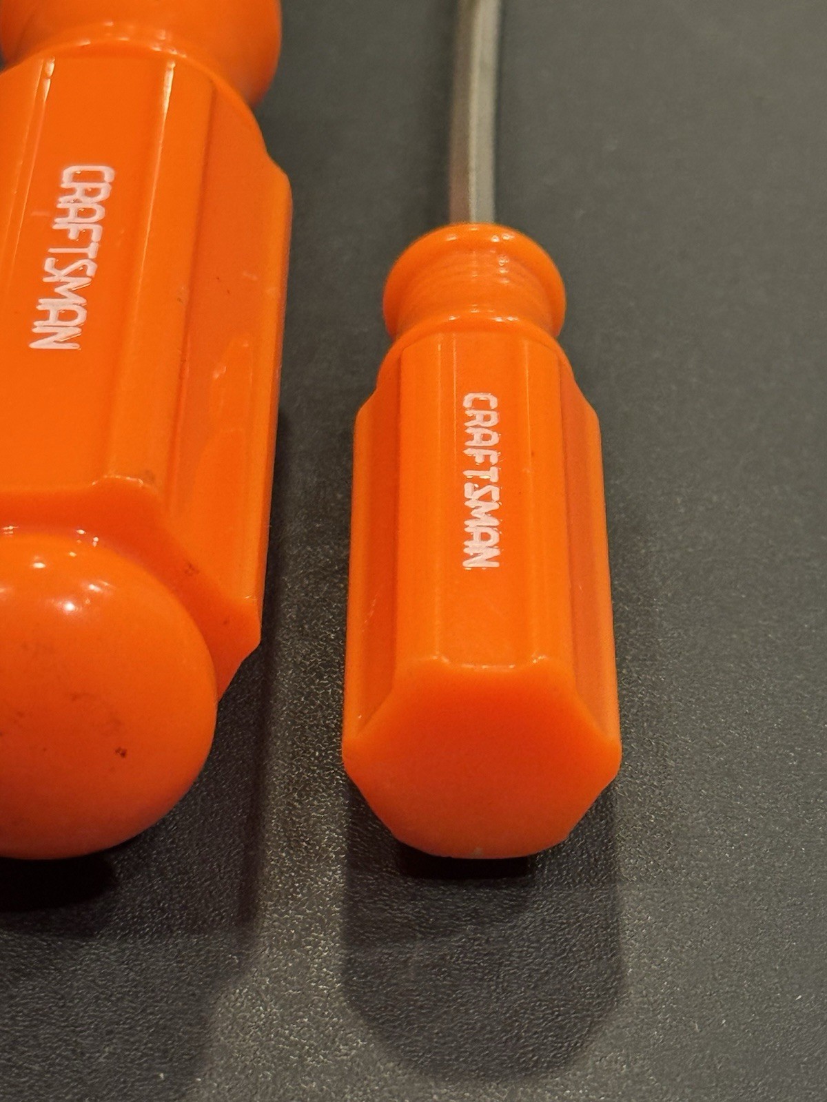 Craftsman USA Screwdriver 3pc lot. High visibility super rare orange handles