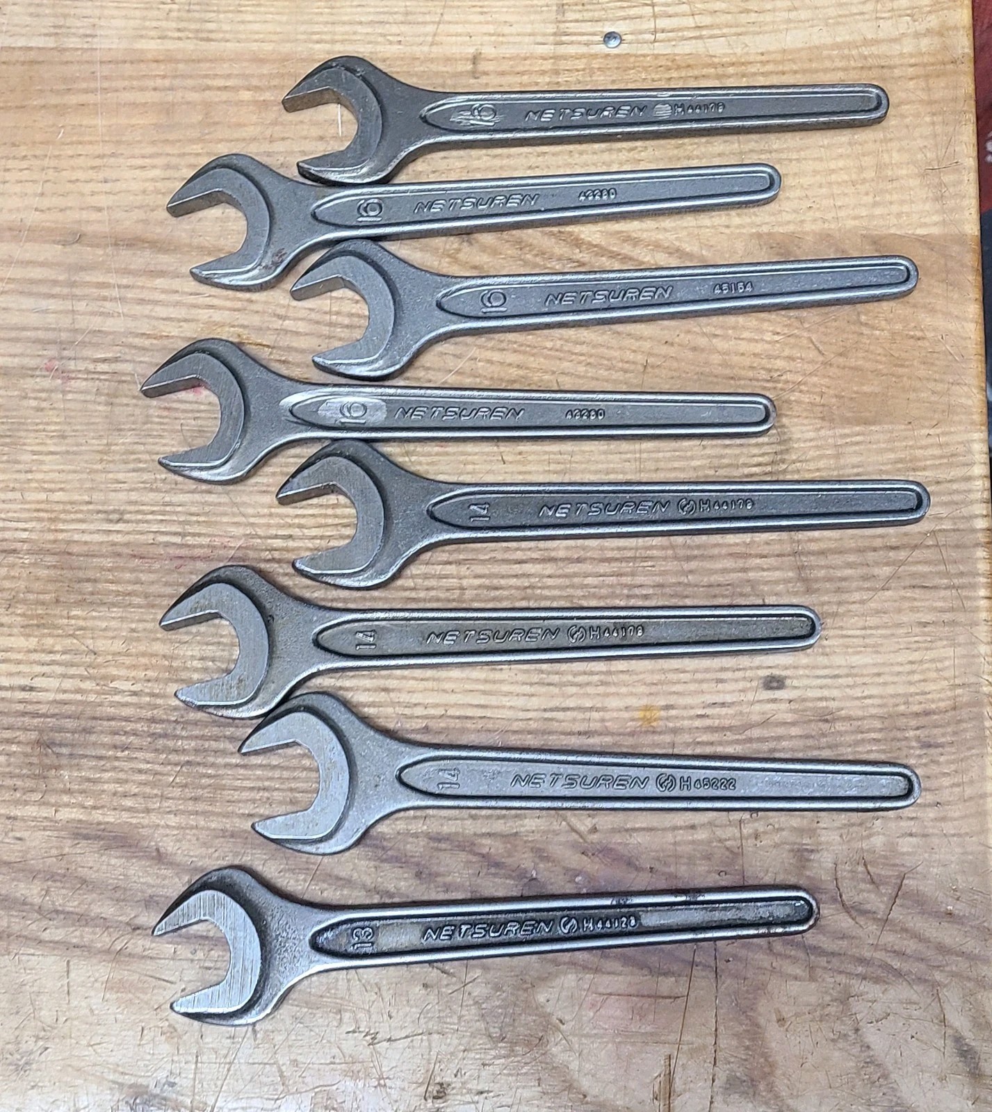 Netsuren Japan Wrench Spanner Lot of 8 Metric 13 14 16 mm Vintage Jis B 4630 NOS