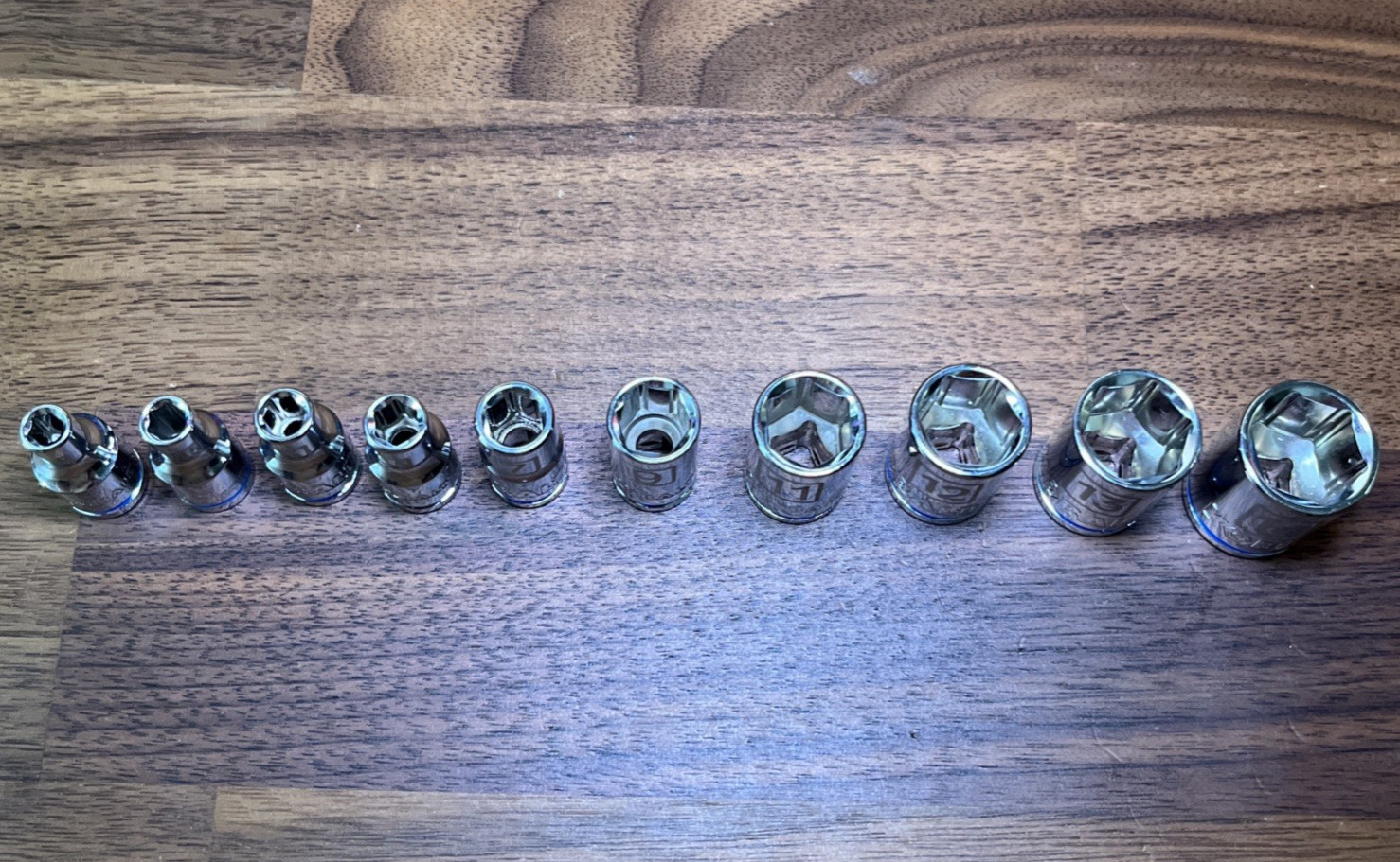 NEW Kobalt 10pc Socket Set 1/4″ Drive 6pt Metric Size Range 4-14mm Blue Line