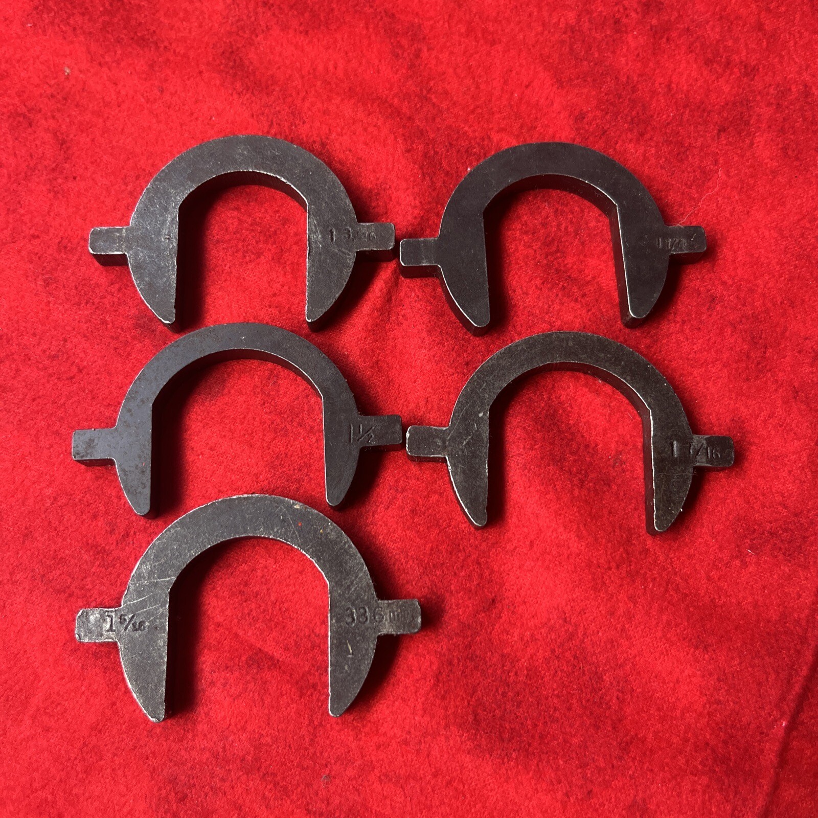 SET OF 5 CROWFOOT WRENCHES (SEE SIZES BELOW) (k12)