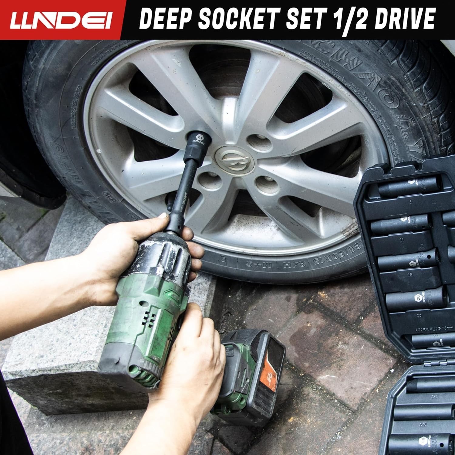 Versatile 1/2 Inch Deep Impact Socket Set, 37-Piece with 6-Point Design