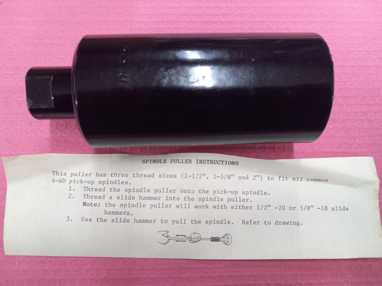 VINTAGE LISLE TOOLS 22200 4WD SPINDLE PULLER 1-1/2” 1-5/8” 2” USA