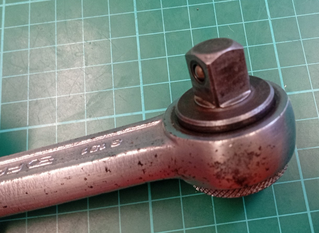 Vintage Facom S.151, 1/2″ Drive, Ratchet, Made In France (Socket Ball Defective)