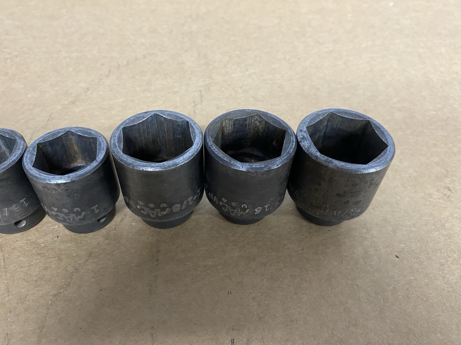 Mac Tools VP 1/2” Drive Shallow Impact Partial Socket Set 7/16”-1 1/4” 9pcs.