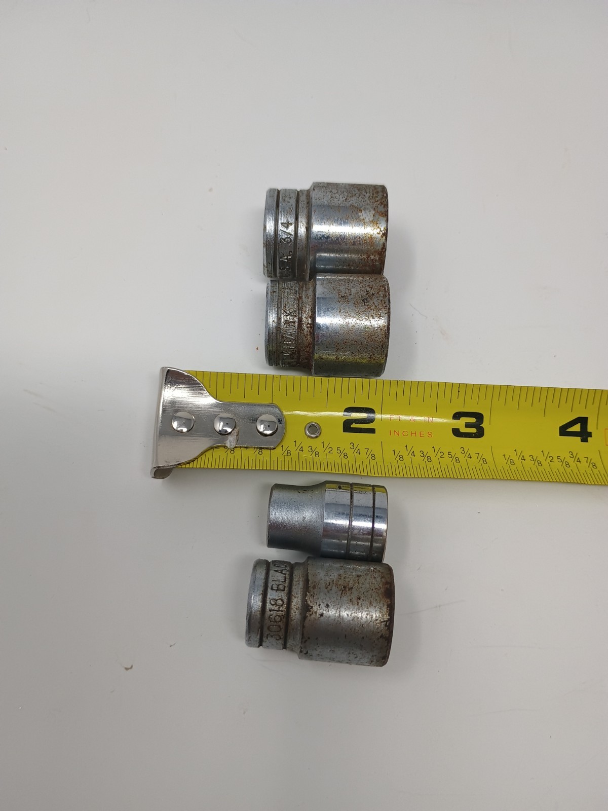 4 Piece Set Of Vintage Blackhawk Socket Set 6 Point 9/16 3/8 13 Point 3/4 11/16