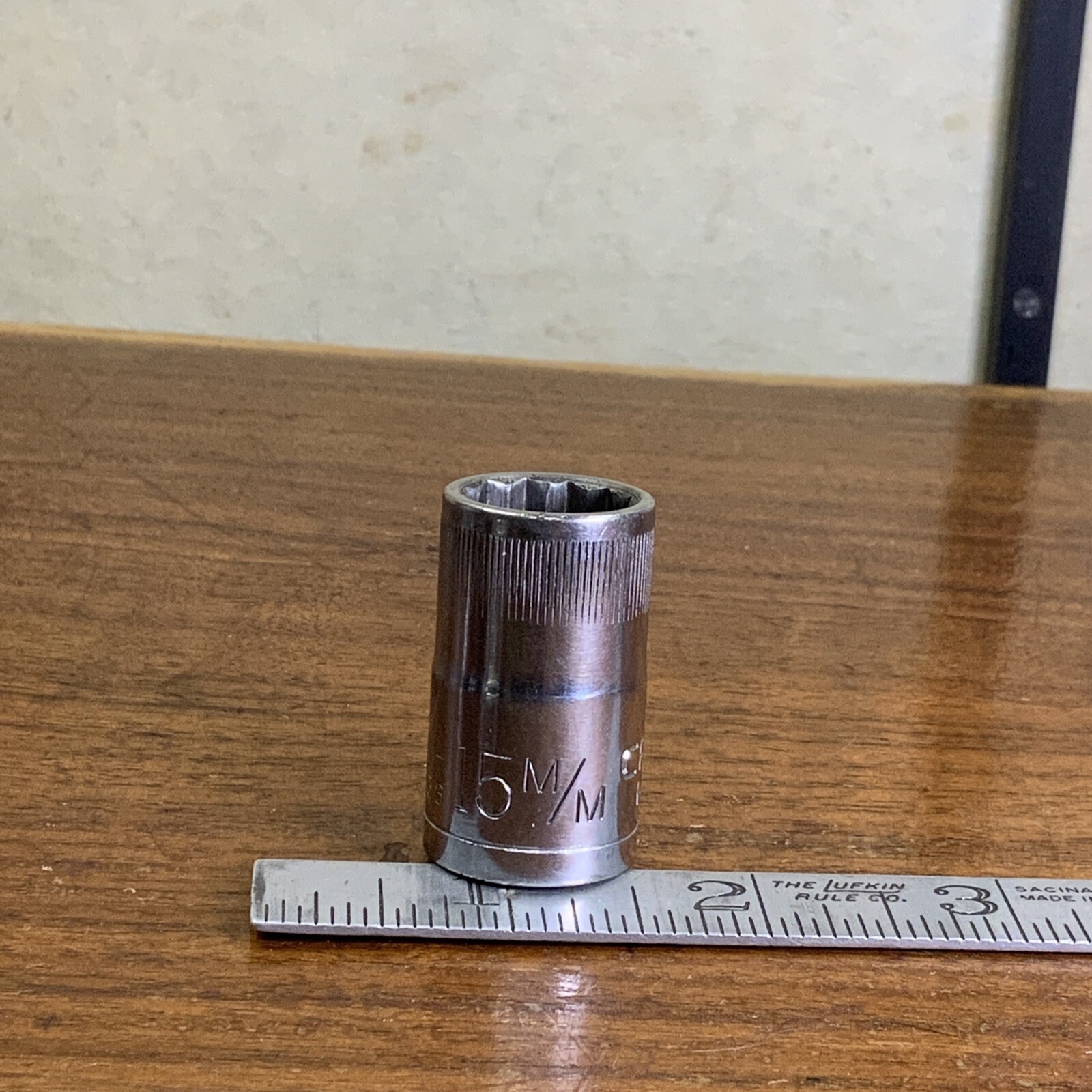 CRAFTSMAN VINTAGE 44236 USA 1/2″ Drive 15mm Socket 12 -PT -VV- Series FREE SHIP