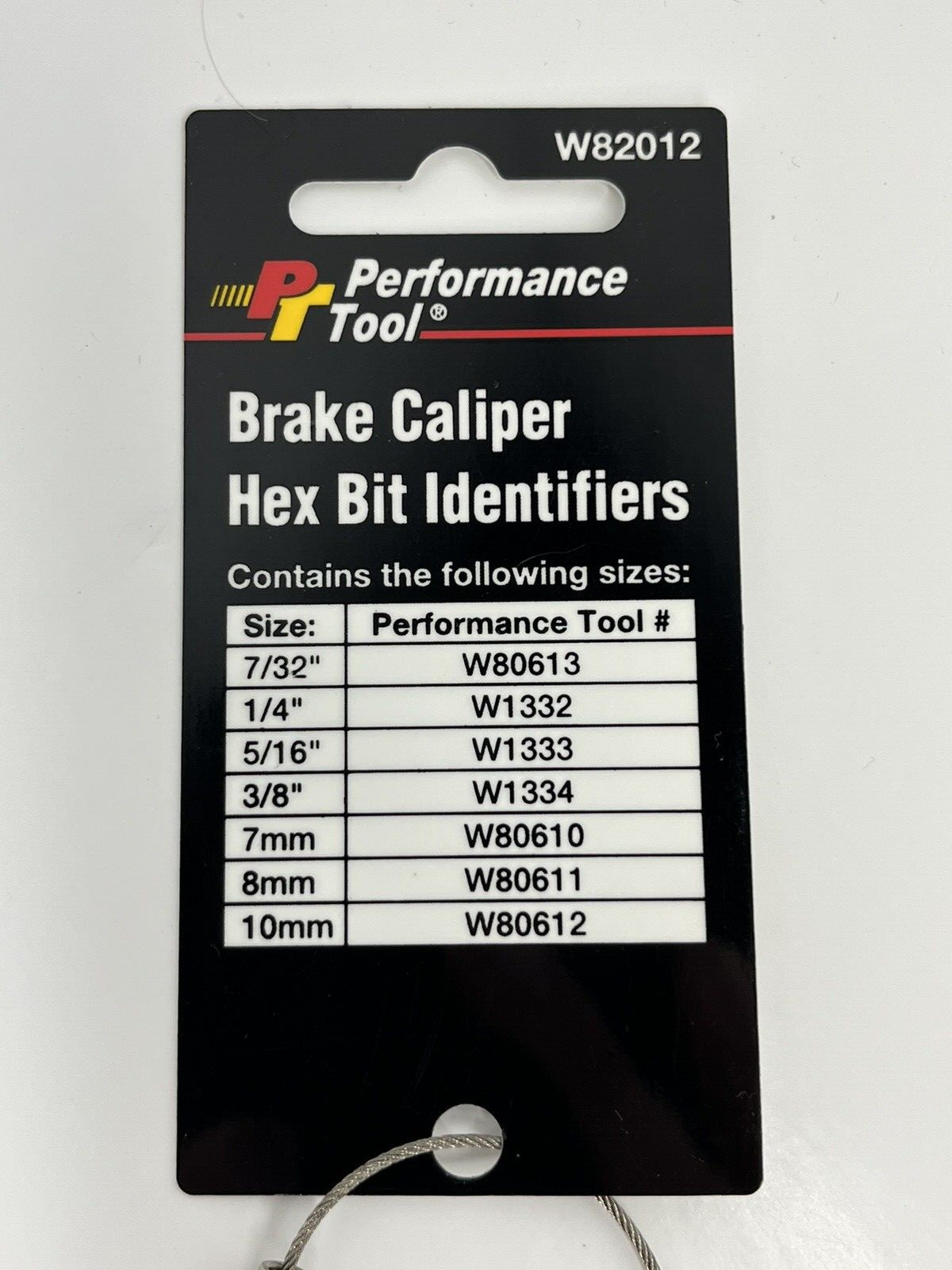 Performance Tool – Brake Caliper Hex Bit Identifier Set [7 pcs] (Part # W82012)
