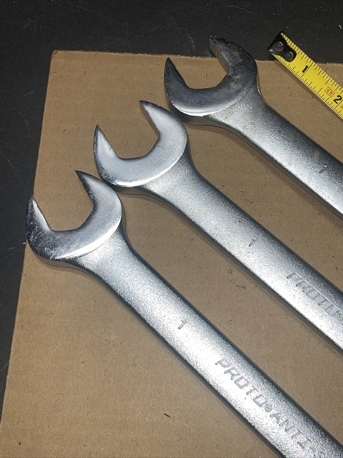 NOS PROTO USA 1232ASD 1 In SAE 12 Point Combination Wrench ANTI SLIP Vintage