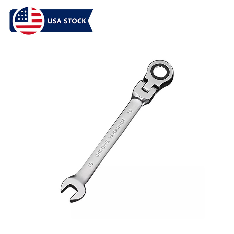10mm Metric Flexible Head Ratcheting Wrench Spanner Tool Metric Flex Head