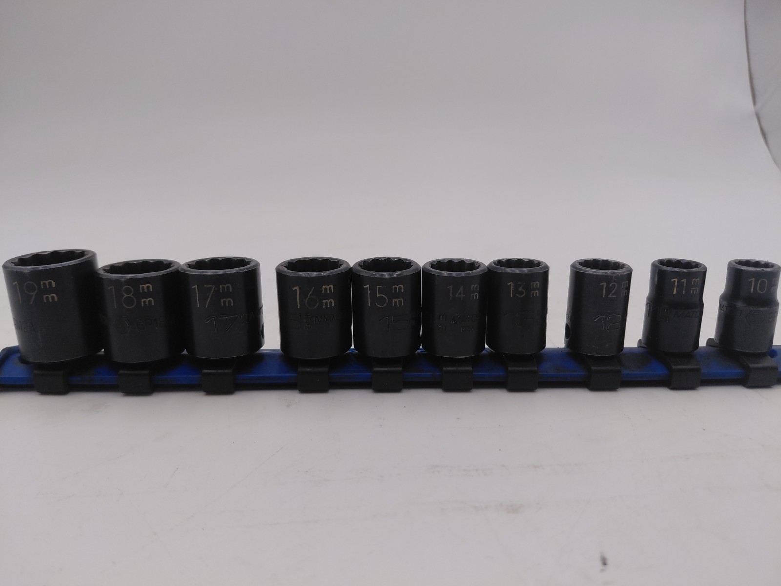 Matco 10pc 3/8″ Drive Metric Impact Socket 12 point Set 10mm – 19mm Mechanic