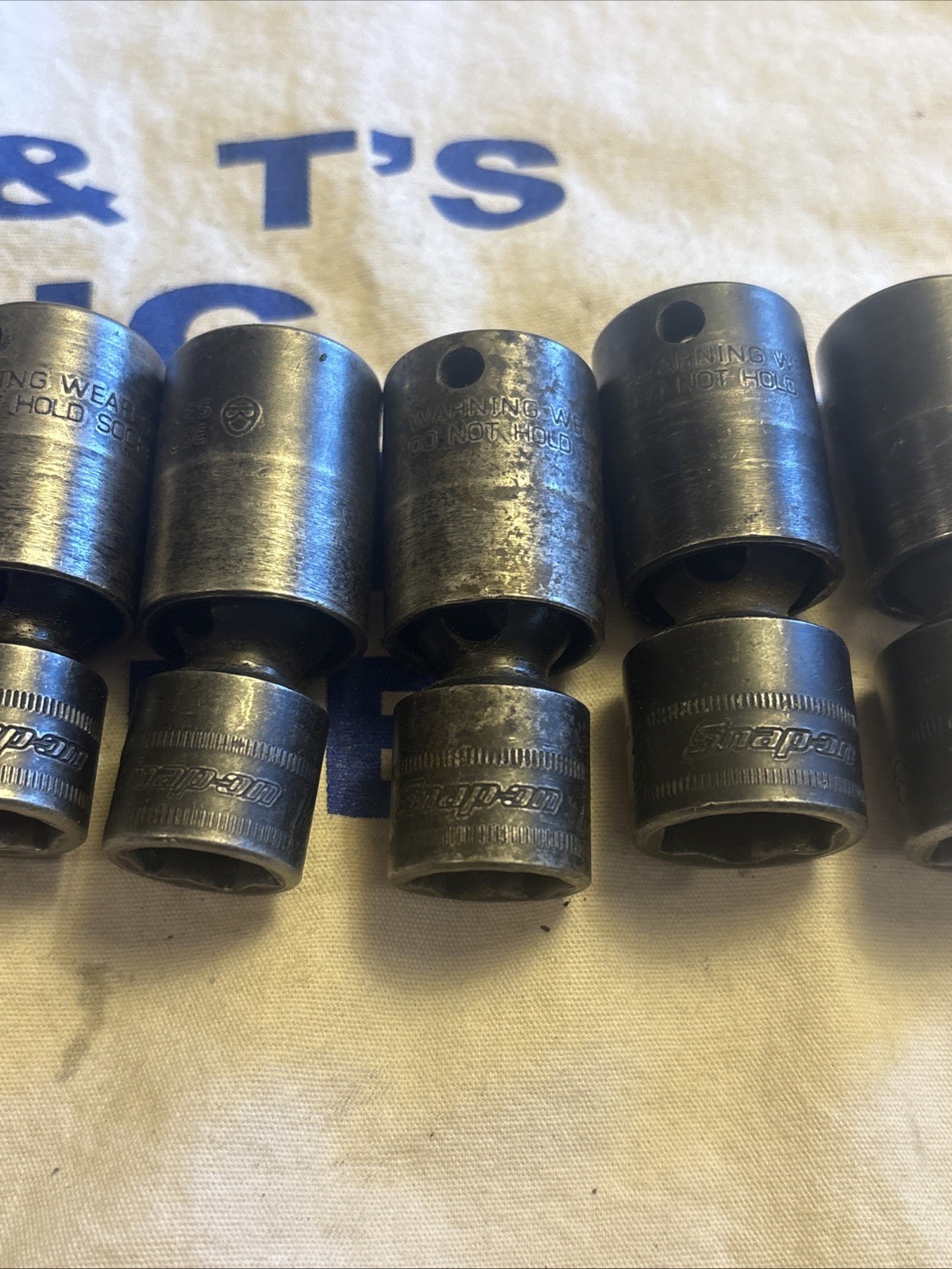 Snap-on USA 3/8″ Dr 6pt Metric Swivel Impact Socket Set (10-15, 17 and 18 m)