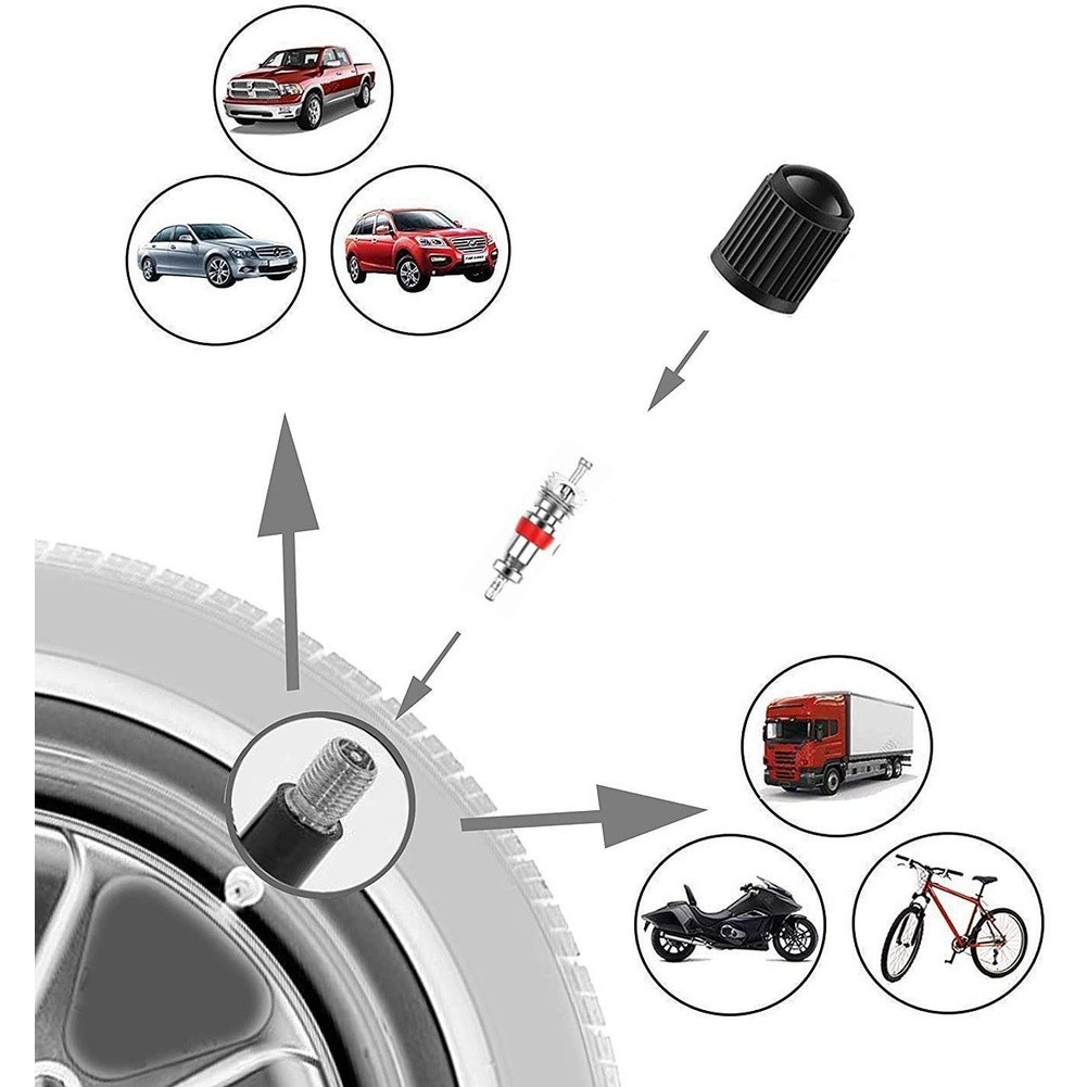 For Roadside Tire Repair Tire Valve Kit Core Removal Tool Copper Valve Cores