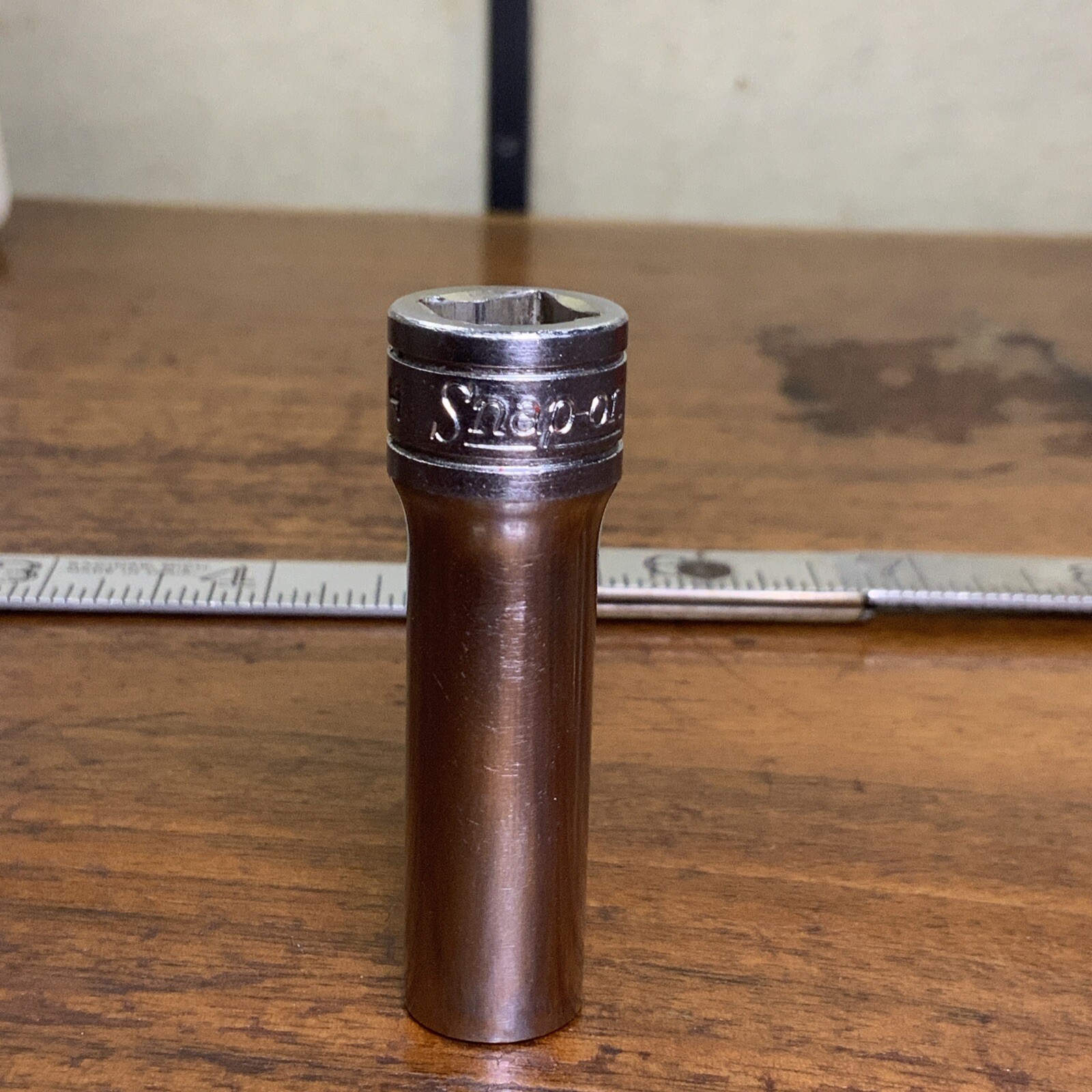 Vintage (1964?) Snap-on Tools USA SFS121 3/8″ Drive 3/8″ SAE Deep 6 Point Socket