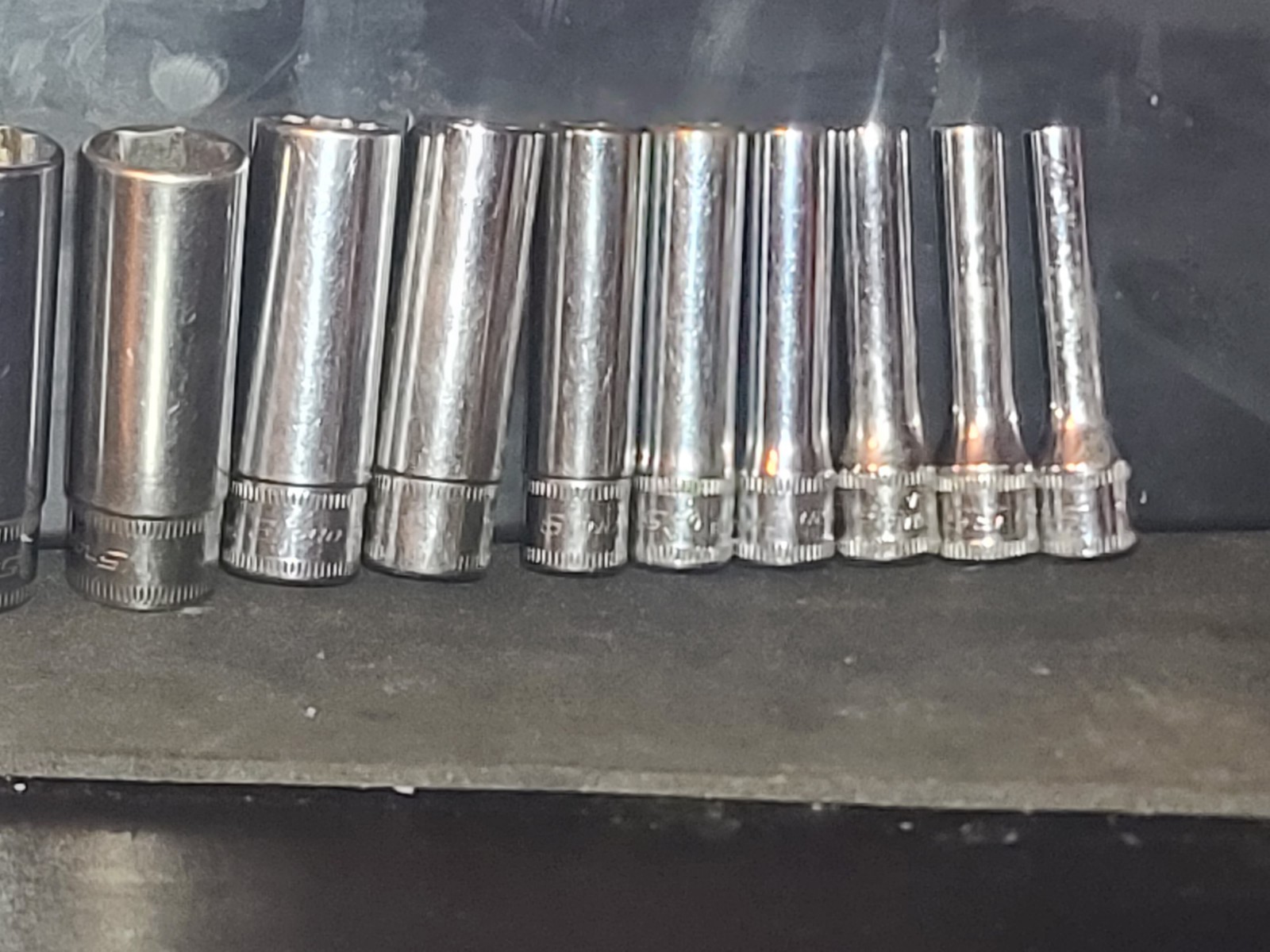 Snap On 11pc 1/4 Drive 12pt And 6pt Deep Socket Lot Metric