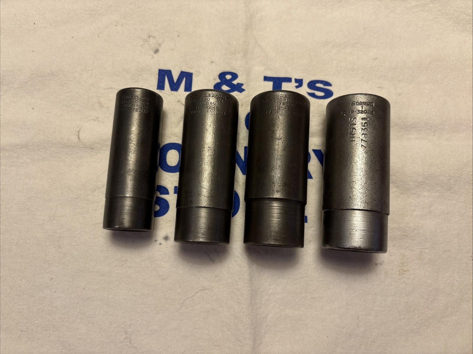 Snap-on Tools 1/2″ Drive 4pc Deep 6pt SAE Impact Socket Set SP240 – SP320 1/2