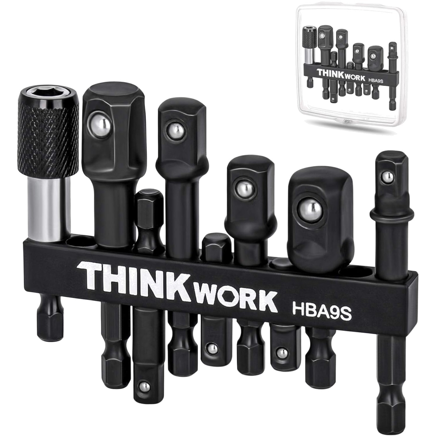 Secure Fit 1/4″ Hex Shank Adapter Set for Impact Drivers and Cordless Drills