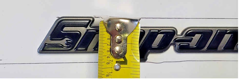 NEW SNAP-ON ™ ORIGINAL LOGO SHORT BOX CART 3D ROLL CAB BLACK BADGE EMBLEM DECAL