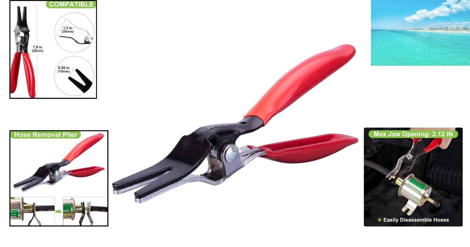 Lightweight and Durable Hose Removal Pliers for Professional Automotive Repairs