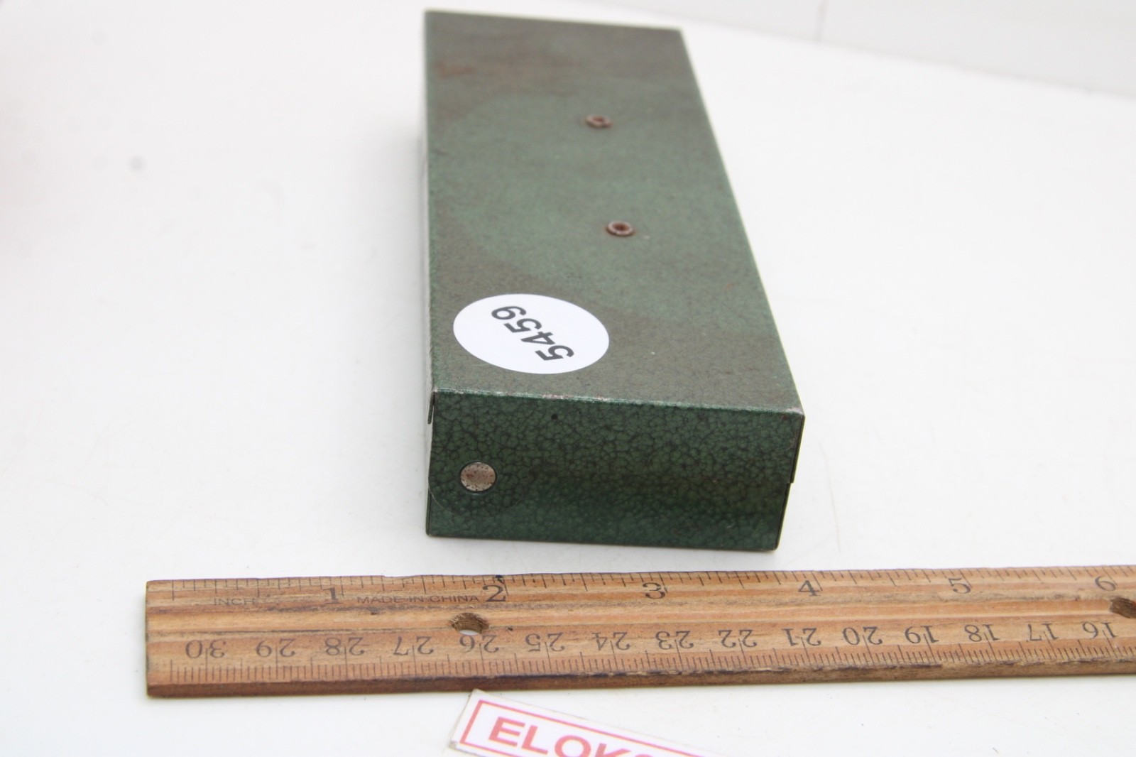 SK Tools 6-1/2″ x 2-1/4″ Green Metal Socket Set Tool Box w/Tray USA NO TOOLS