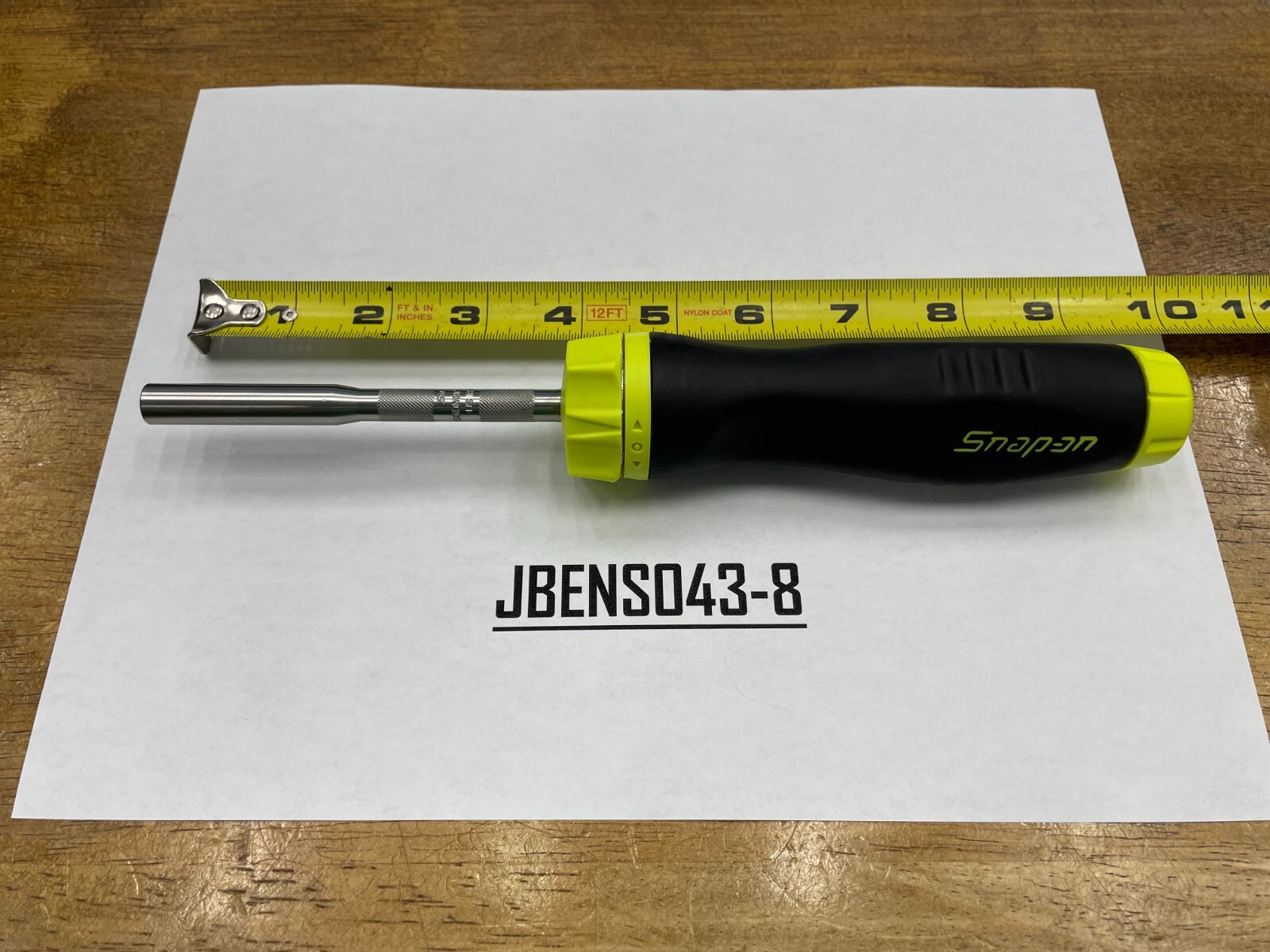Snap-on Tools NEW HI-VIZ Soft Grip Ratcheting Screwdriver w/ Bits SGDMRC44BHV