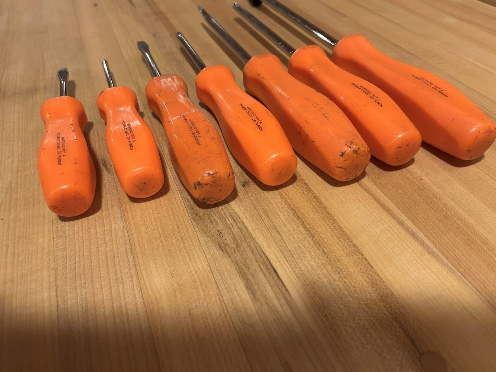 Snap-on Tools | 7pc Orange Hard Grip Combination Screwdriver Set SDDX70AO