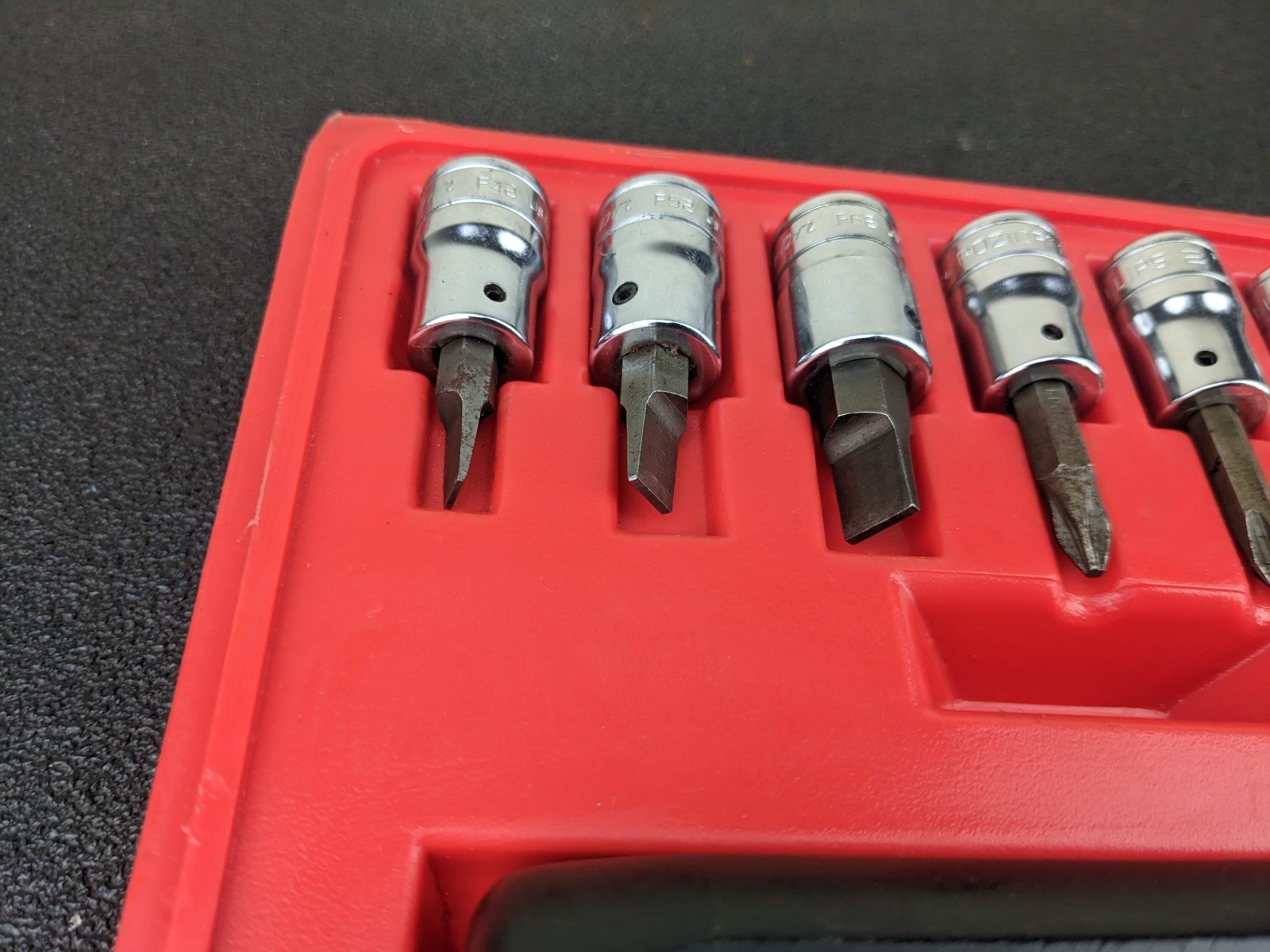 #bp060 Snap On Tools PIT208 EPIT208 3/8” Impact Driver Set 8 pcs with Case