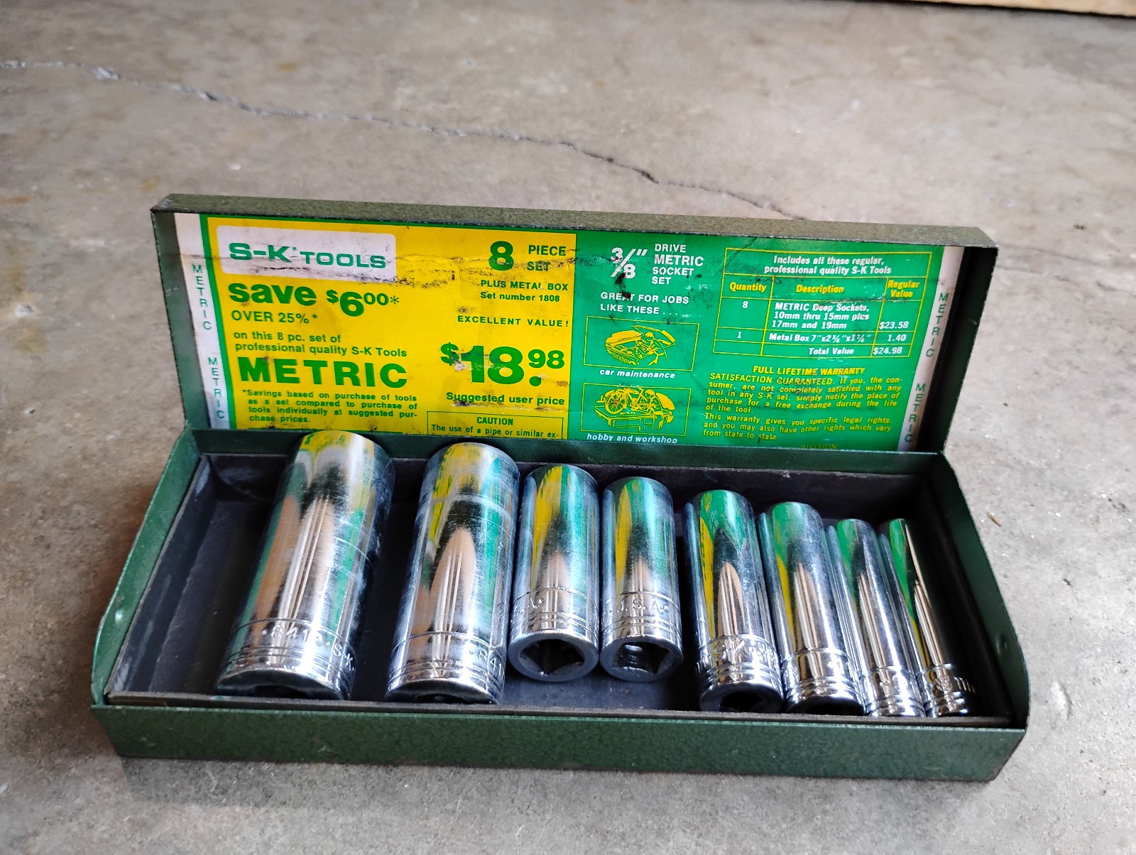 SK Tools USA – 8pc Mixed Drive Metric Deep Socket Set Read!
