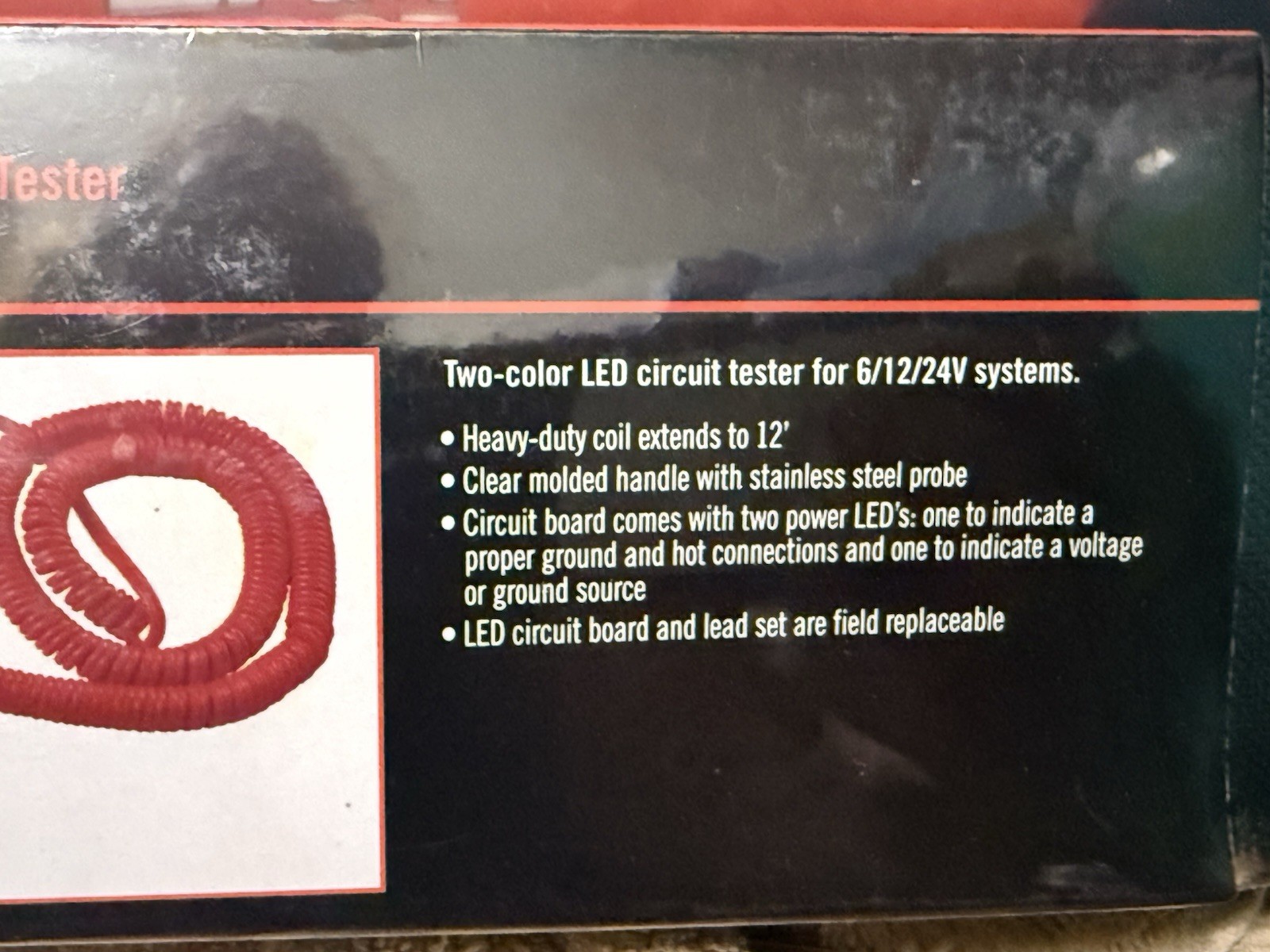 Mac Tools ET112X 6V 12V 24V Circuit Tester Automotive Electrical Test Light