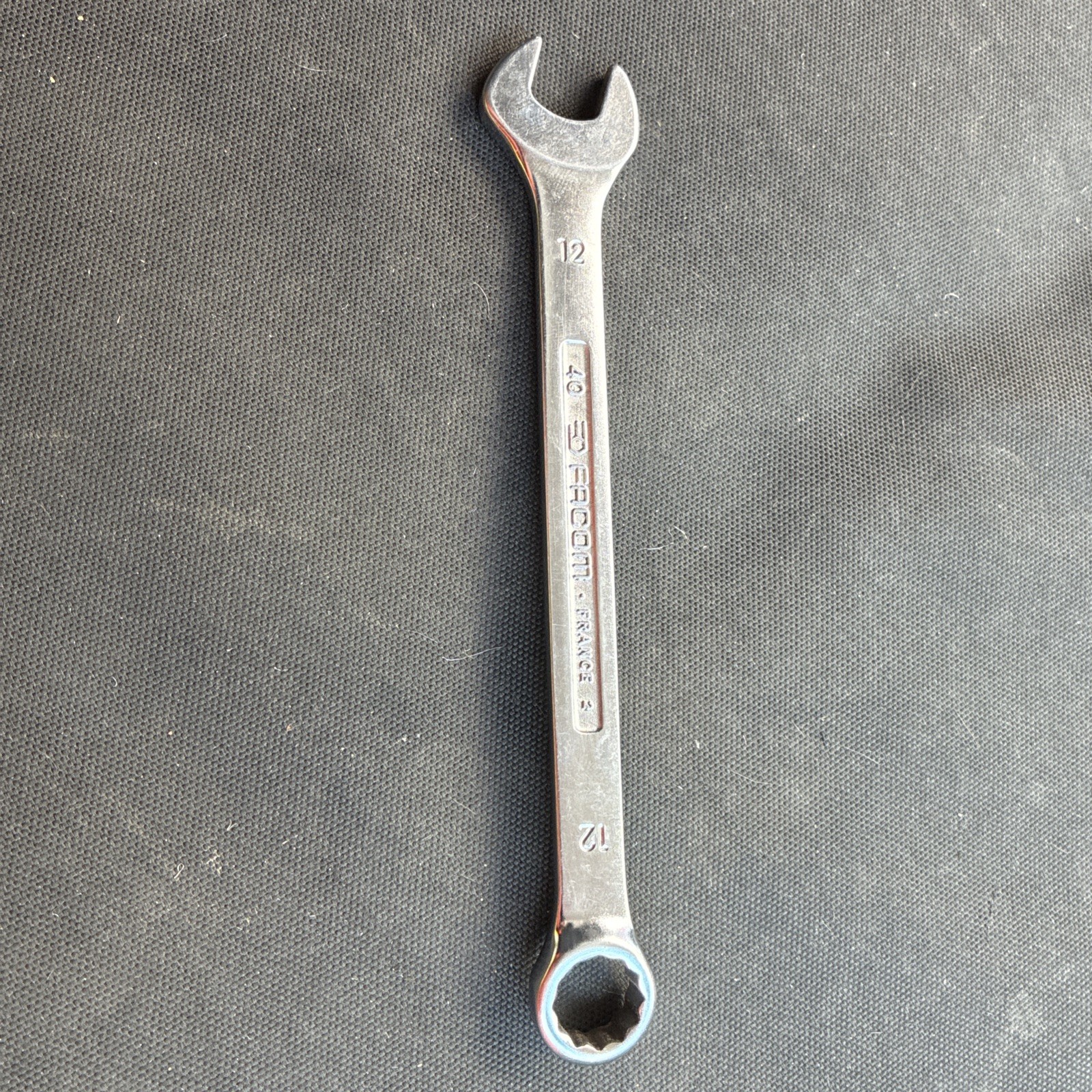 Facom 12mm 40 Series Combination Spanner Polished Chrome Finish. VGC
