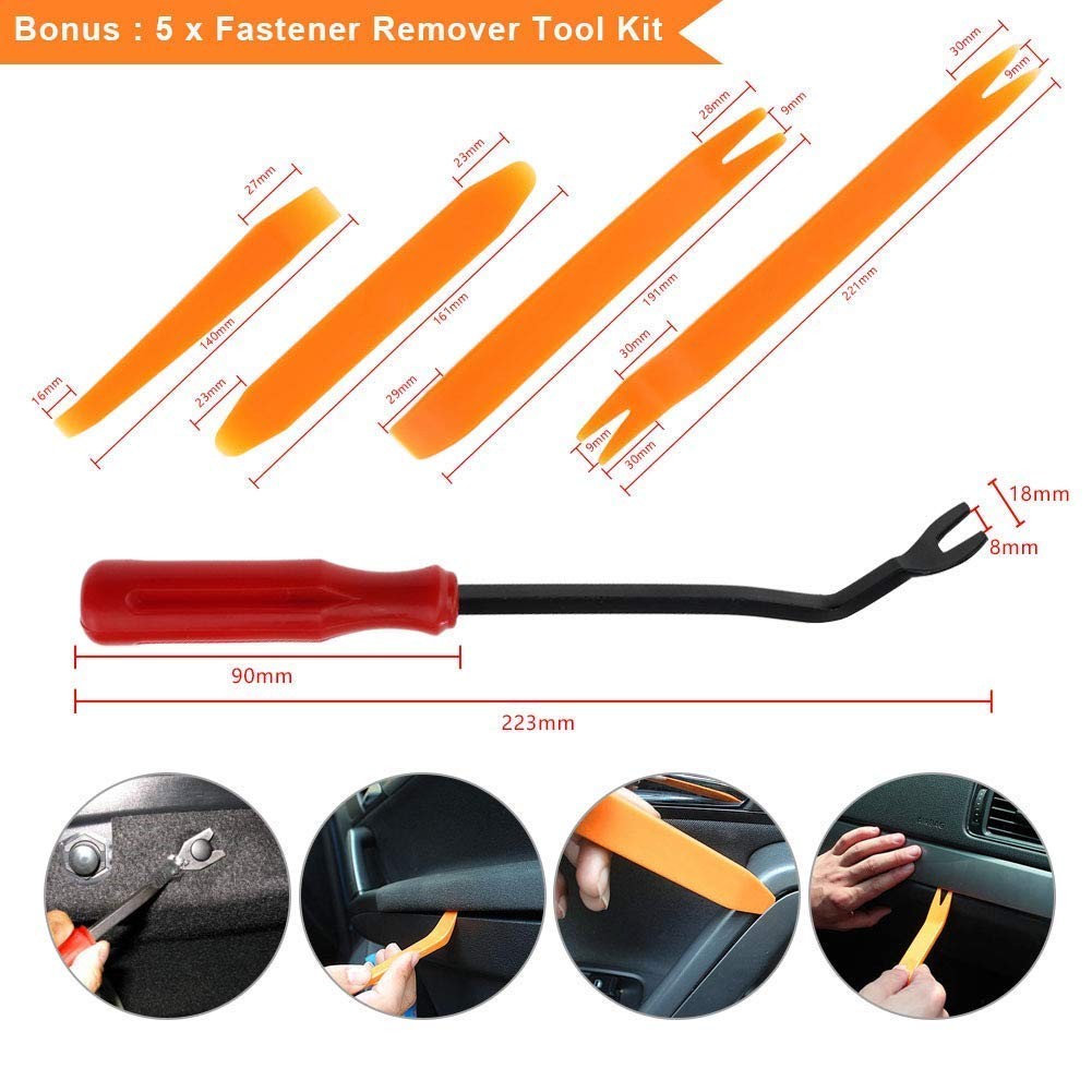DaskFire Car Retainer Kit 450pcs Plastic Trim Clips Nylon M, Body