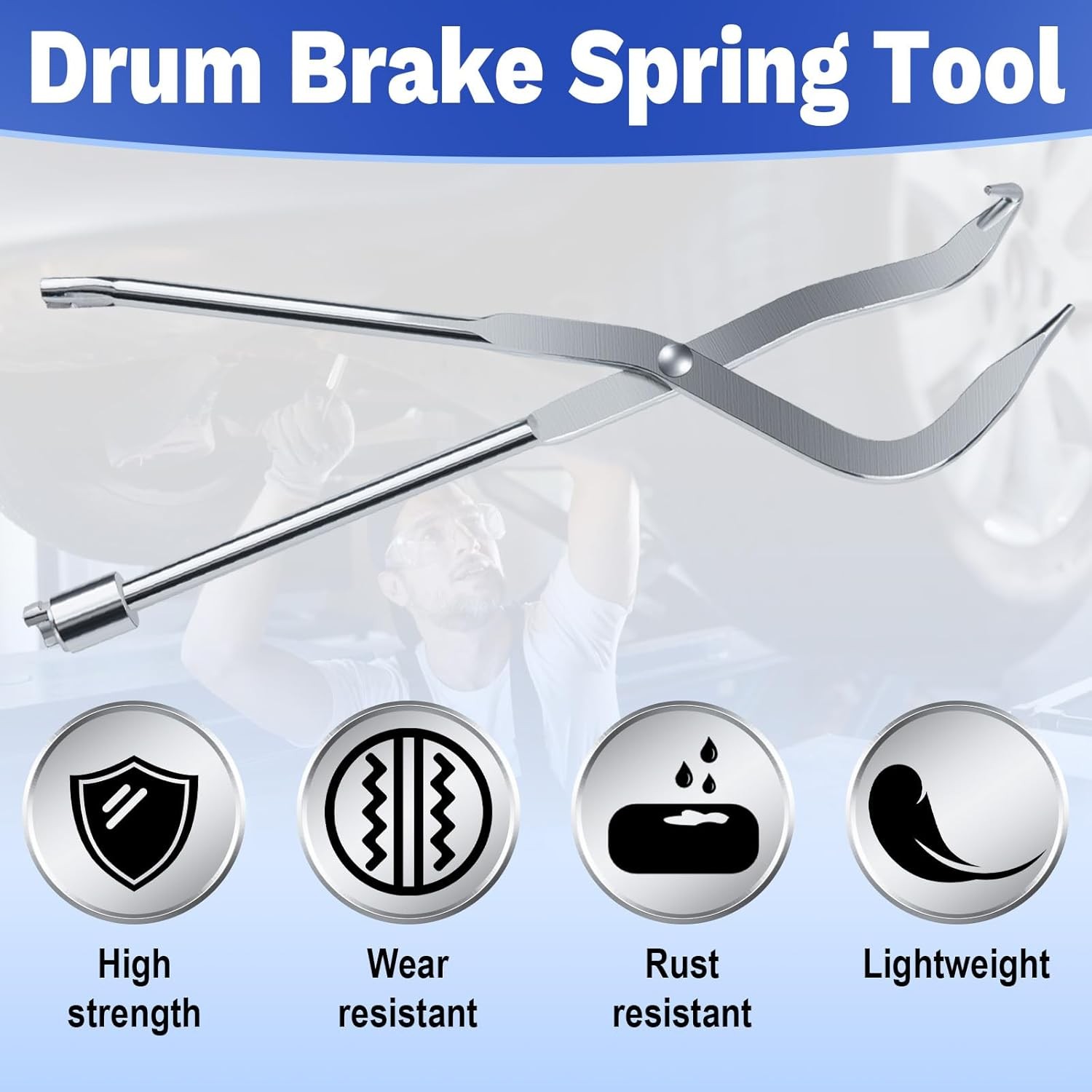 Brake Spring Pliers, Drum Brake Adjusting Tools, Shoe Return Spring Install