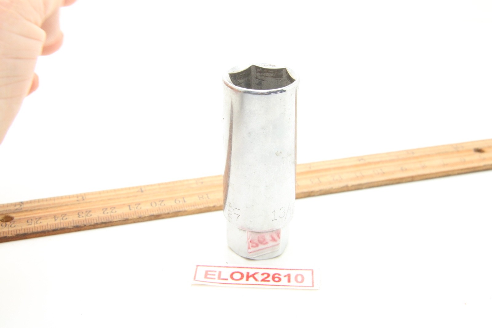 Master Mechanic T1727 13/16″ SAE Chrome Spark Plug Socket w/Rubber Insert USA