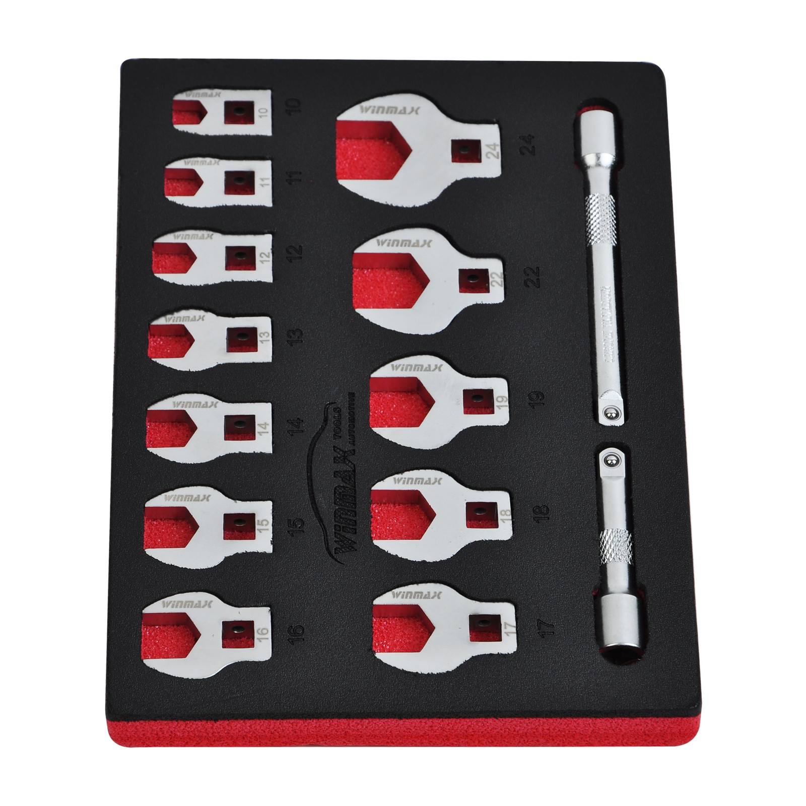 14pcs Crows Foot Wrench Set, 3/8″ Drive Flare Nut Crowfoot Wrench Kit 10-24mm V#