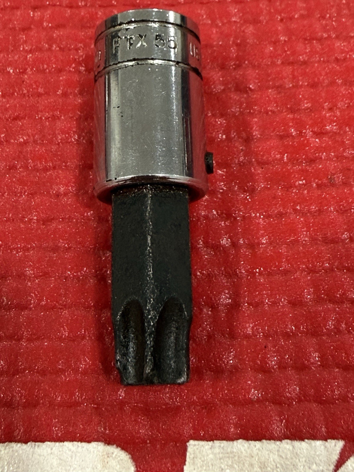 Snap On 3/8” Drive Torx Standard Bit Chrome Socket Driver FTX55, USA Made