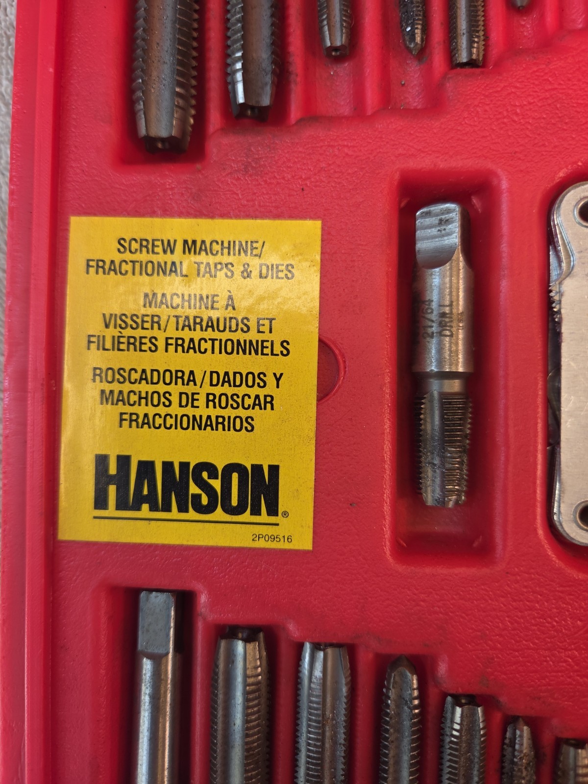 Irwin Hanson 26376 76 Pc. Machine Screw And Sae/Metric Tap And Hex Die Set
