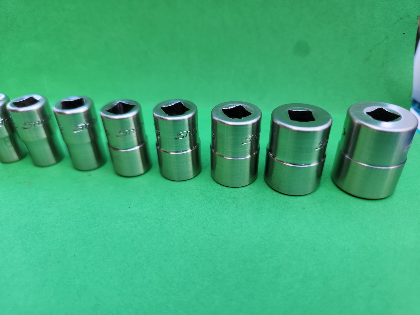 10 Pc. Snap-on 110TMY Socket Set 1/4″ Dr. ~ 6 Pt. 3/16″ – 9/16″ TM6-TM18 F5