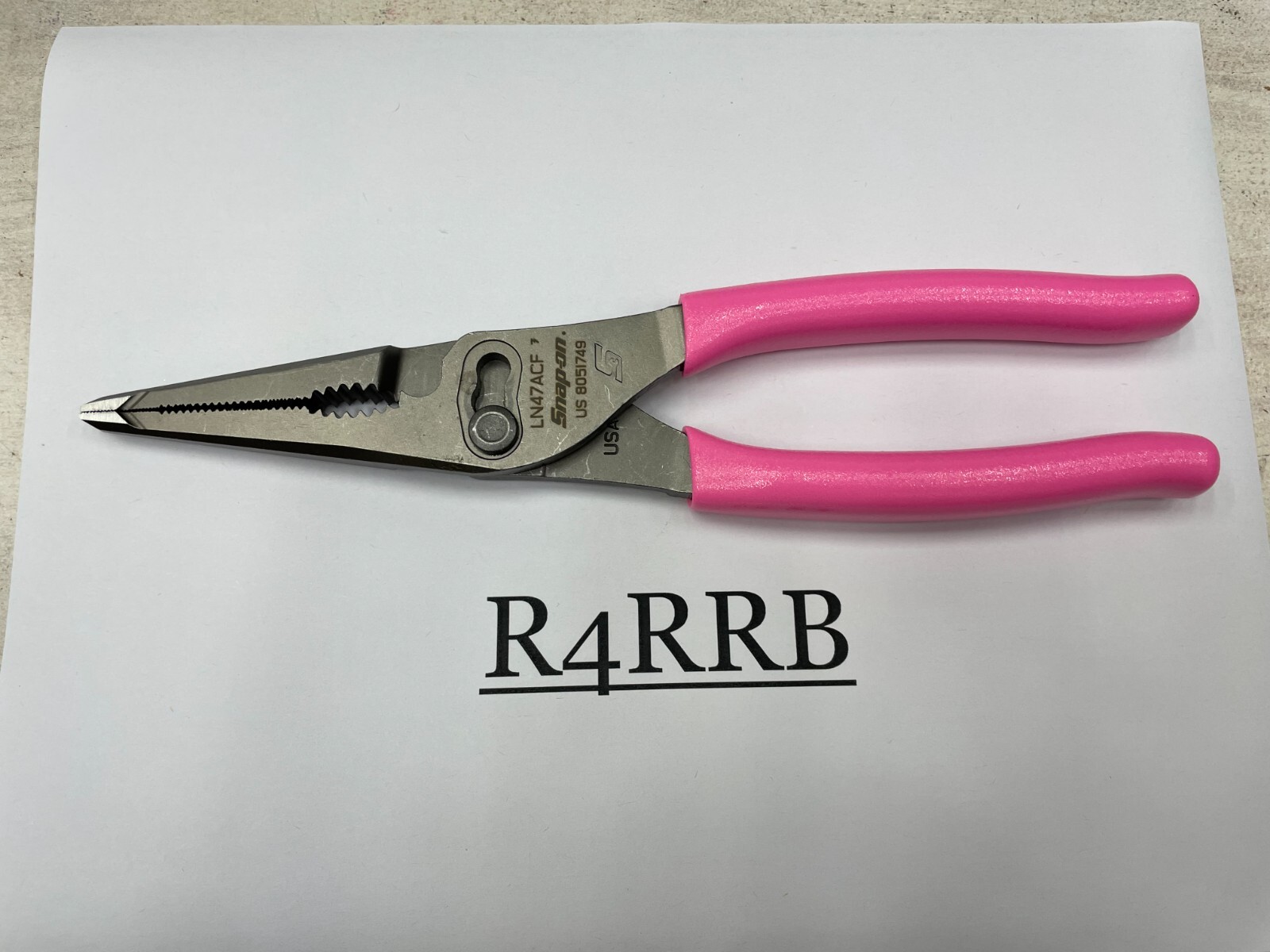 Snap-on Tools USA NEW PINK 9″ Soft Grip Long Nose Slip Joint Pliers LN47ACFP