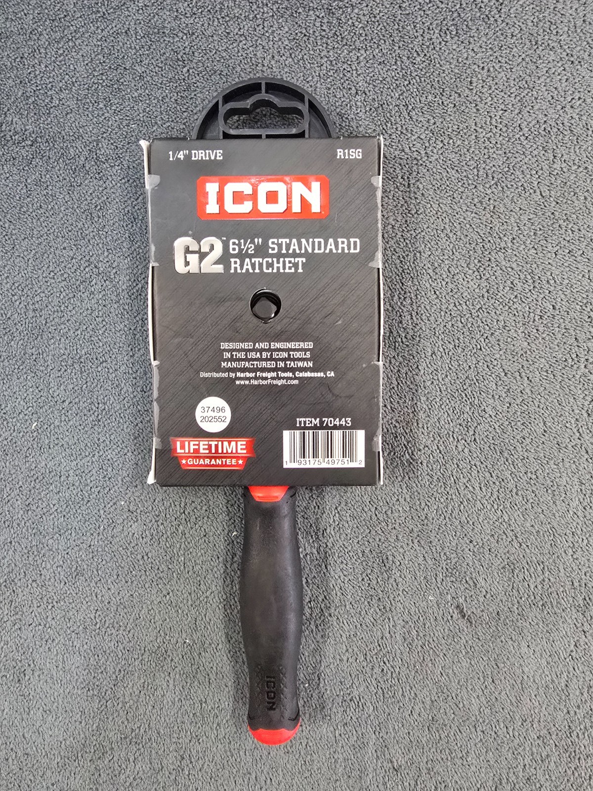 ICON 1/4 in. Drive Professional Ratchet with Comfort Grip R1SG ~ 6 1/2″ Standard