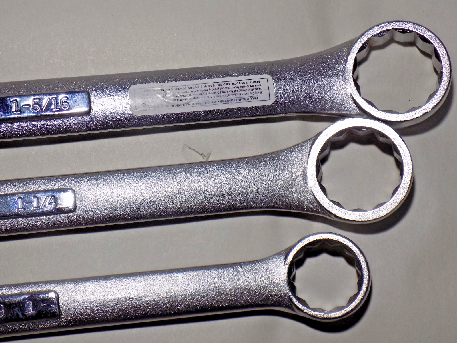 NOS/UNUSED 3 Pc. USA Craftsman -V-,-VV- 15/16″-1 5/16″ Box Wrenches-NEW