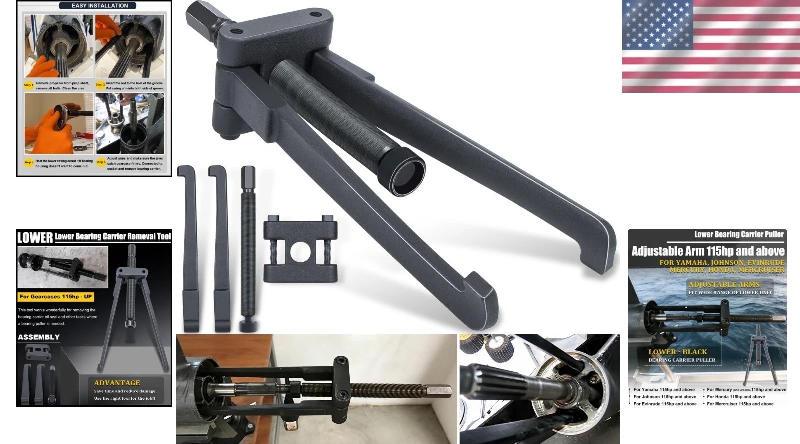 Lower Unit Bearing Removal Tool – Heat-Treated Steel