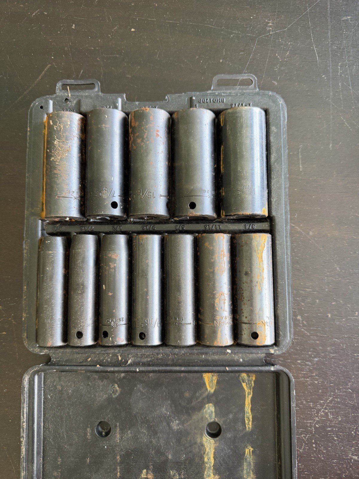 Craftsman 1/2″ Drive 6pt 12 Piece SAE Deep Impact Socket Set 919440 3/8 – 1 1/16