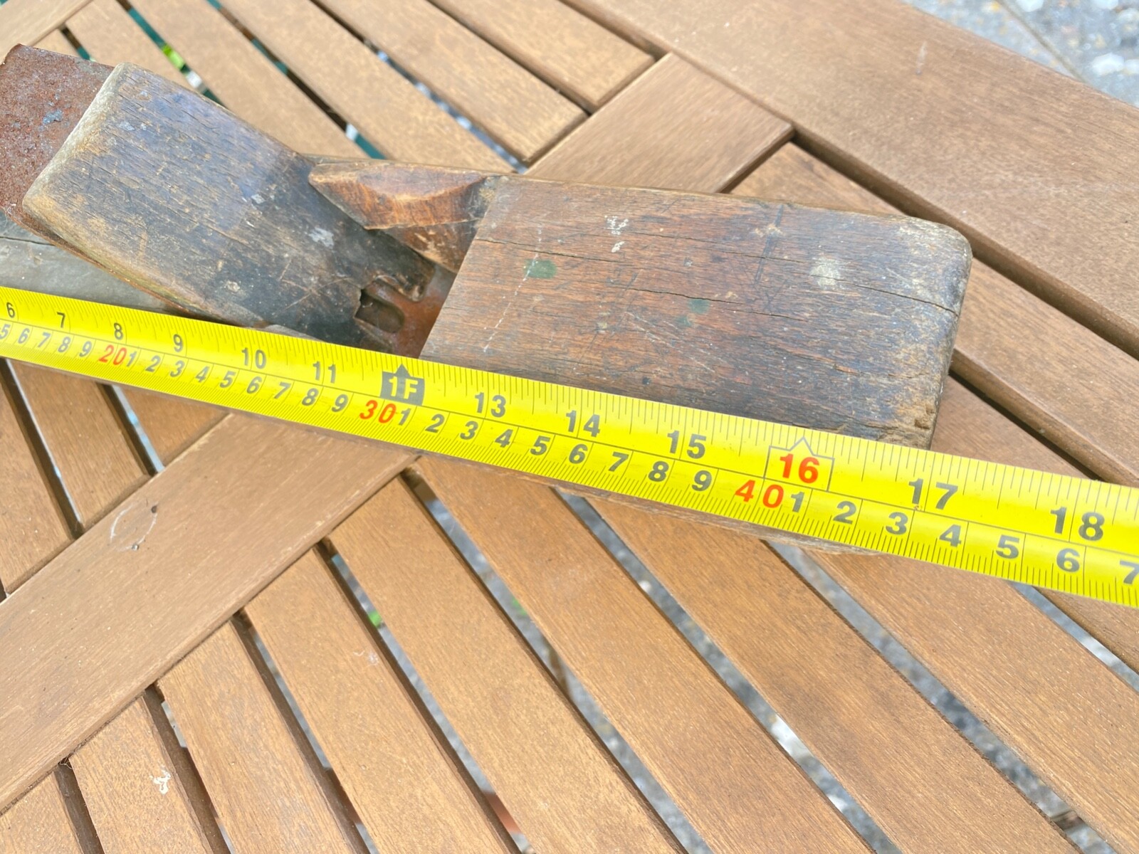 Box Plane 17” Vintage Wooden Woodworking Tool Antique use or Display