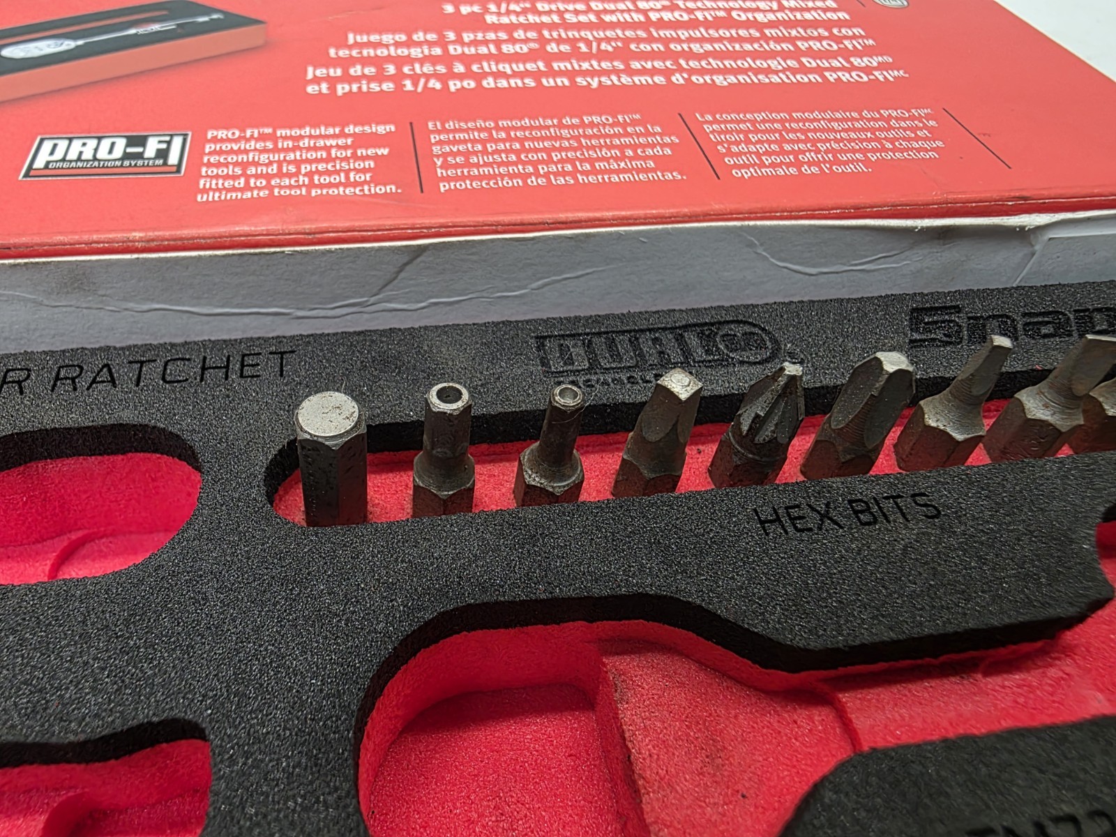 Snap-on Tools 103ART09FR 3pc 1/4″ Drive Dual 80 Mixed Ratchet Set w ProFi