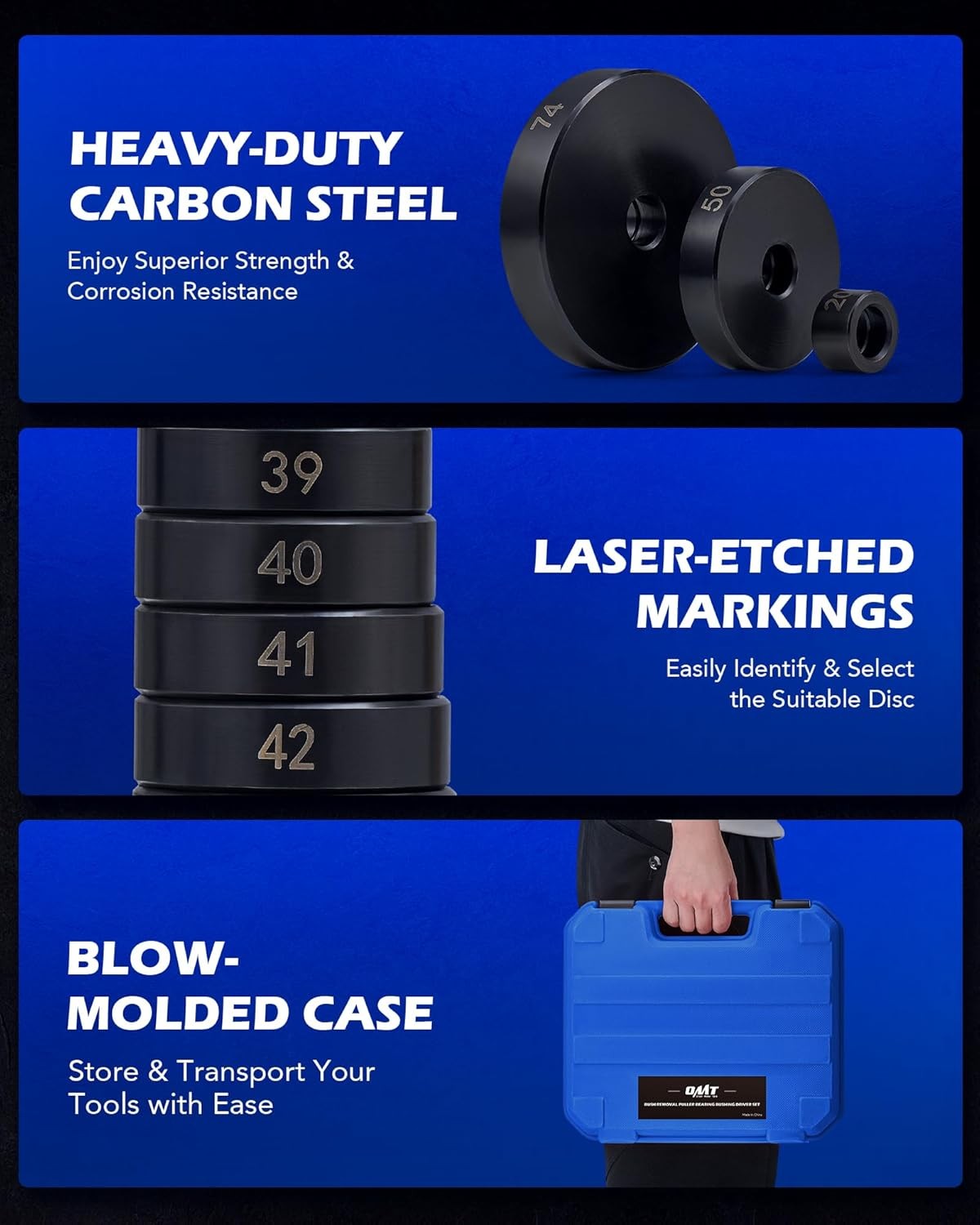 52-in-1 Custom Bushing Driver Tool Set and Transmission Wheel Axle Bearing Race