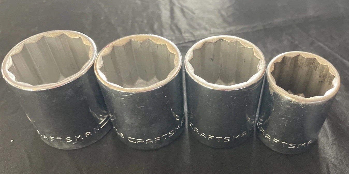 Craftsman =V= Series 1/2″ Drive 14 pc SAE 12 Point Socket Set USA Made |FREE S&H